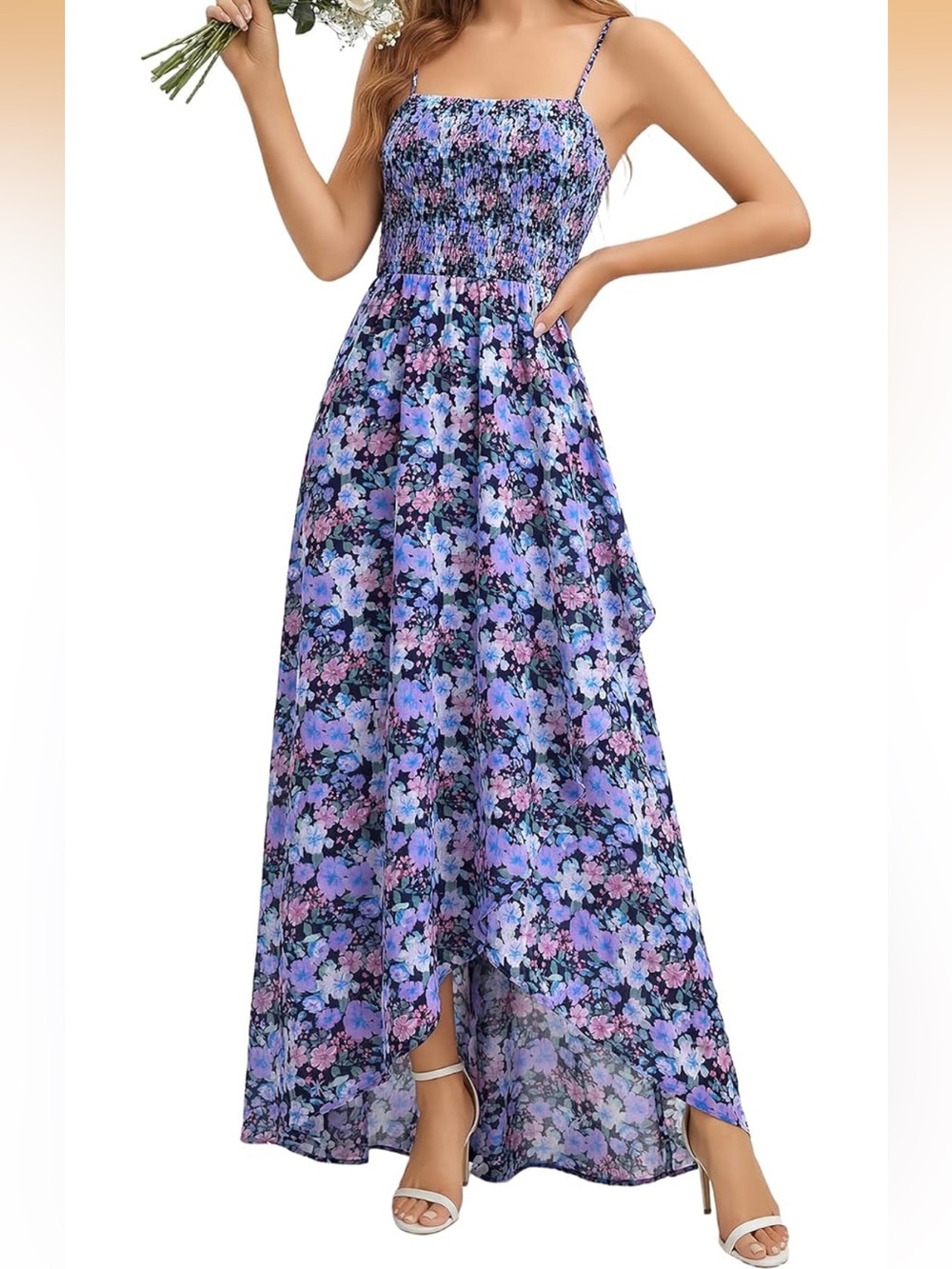 Floral Smocked Maxi Dress